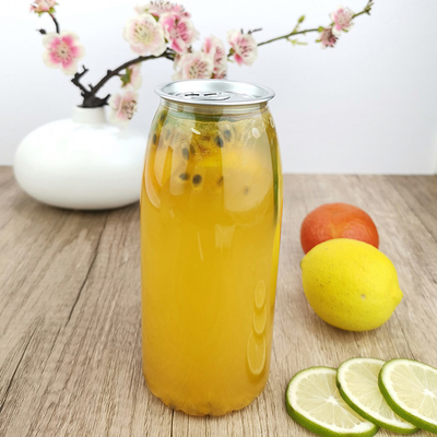 ясные пластиковые консервные банки напитка 650ml с щелчковыми крышками доят напитки